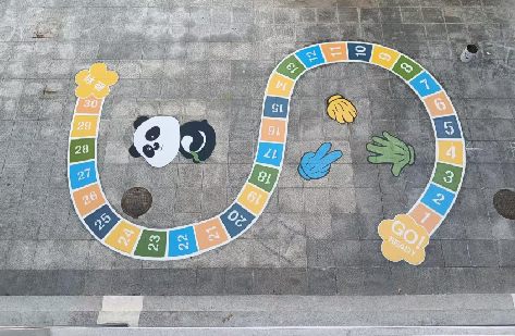 新昌地面游戏彩绘