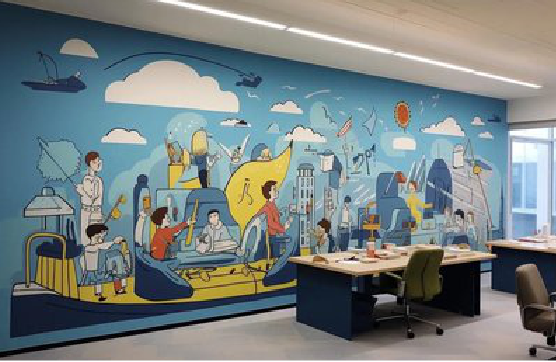 新昌办公室墙绘的特点。