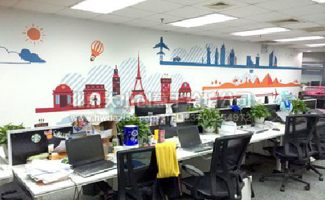 新昌教你设计办公室墙绘的方法。
