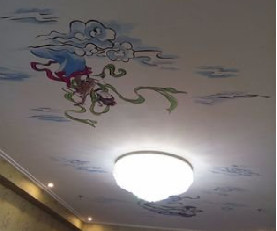 新昌如何快速绘制天花板上的手绘墙？