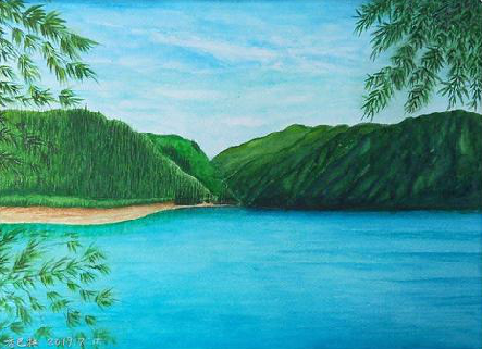 新昌在墙绘中，如何绘画绿水青山？